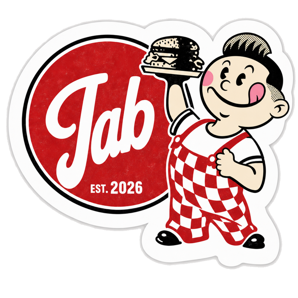 JAB Stix diner badge, established 2026