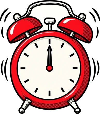 Alarm clock: right now