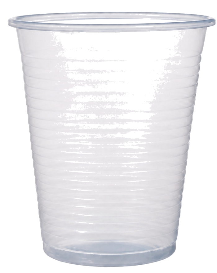 Clear cup filled with a couple inches of water